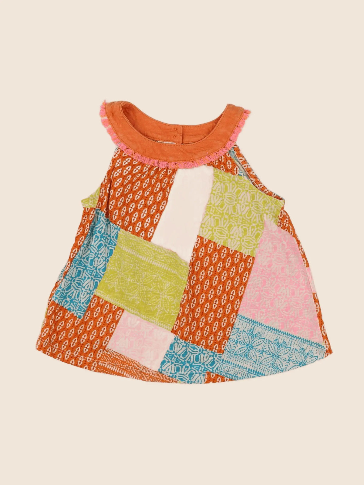 Benetton - robe orange - 18 mois