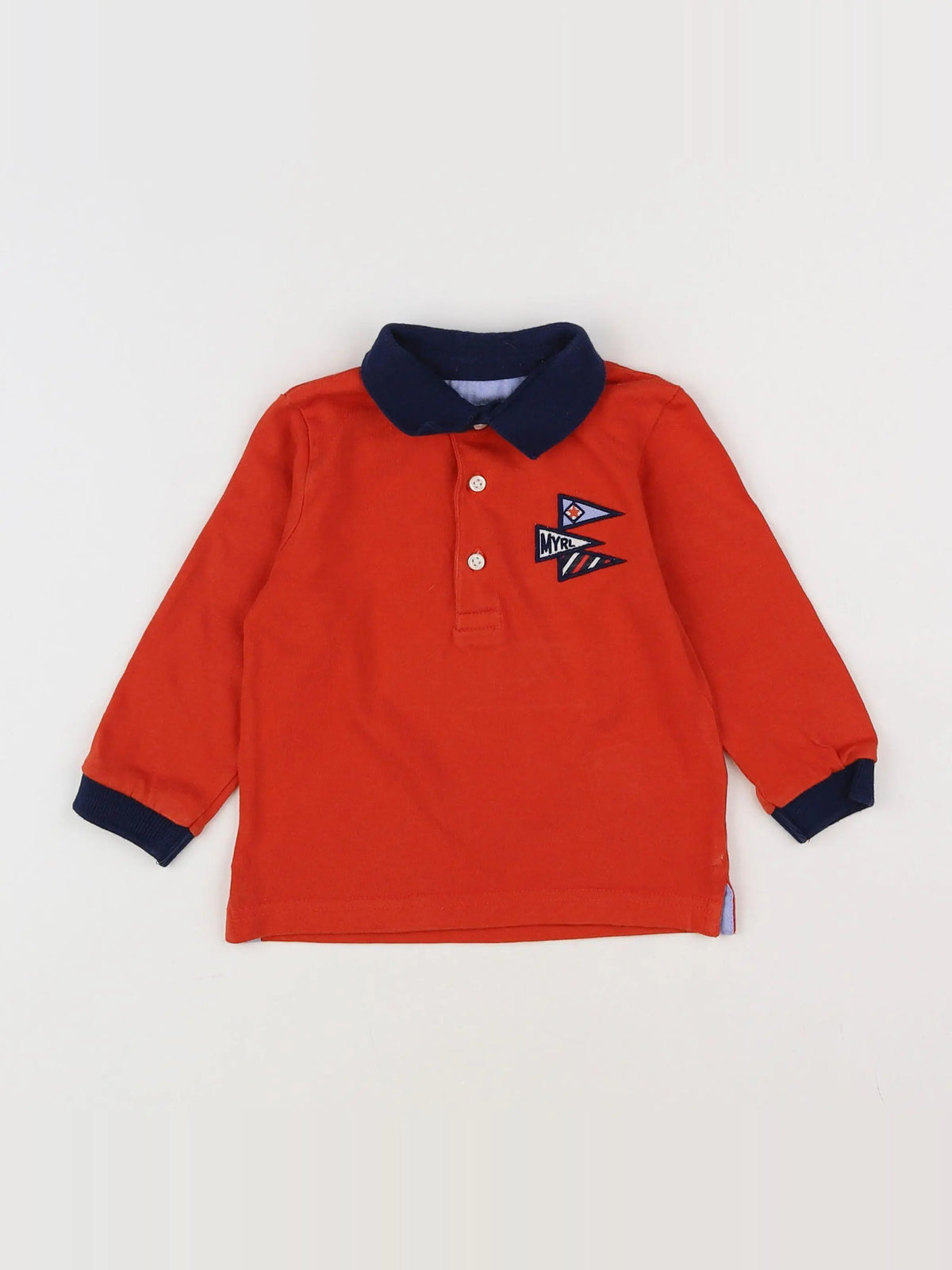 Mayoral - polo imprimé au dos rouge - 12 mois