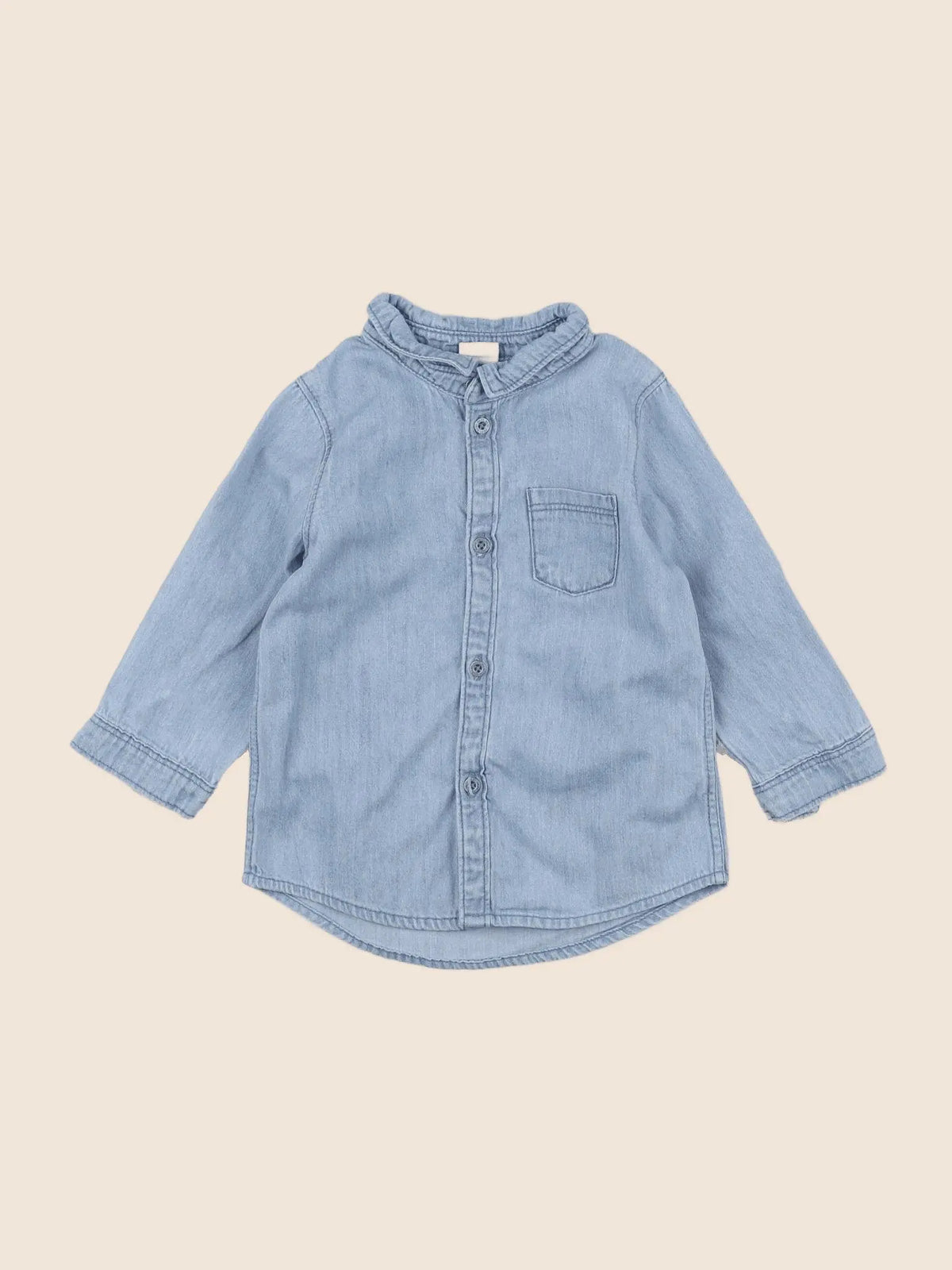 H&M - chemise bleu - 9/12 mois