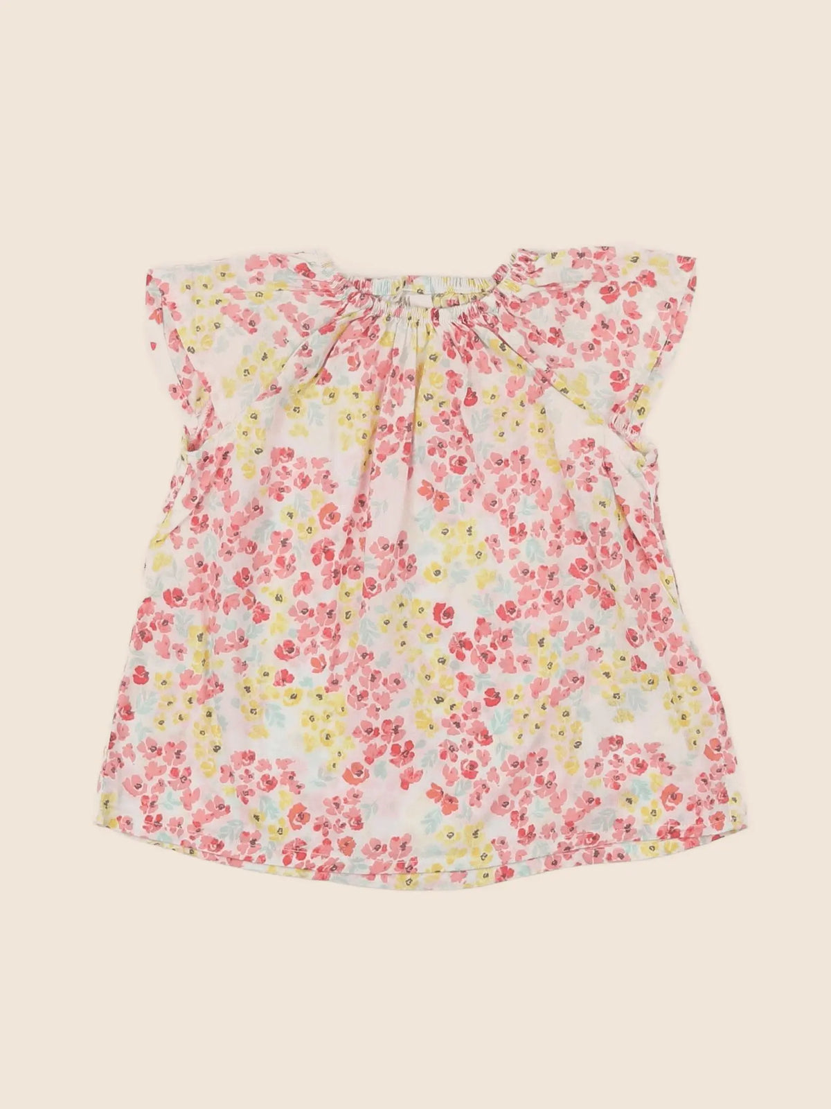 H&M - blouse rose - 6/9 mois