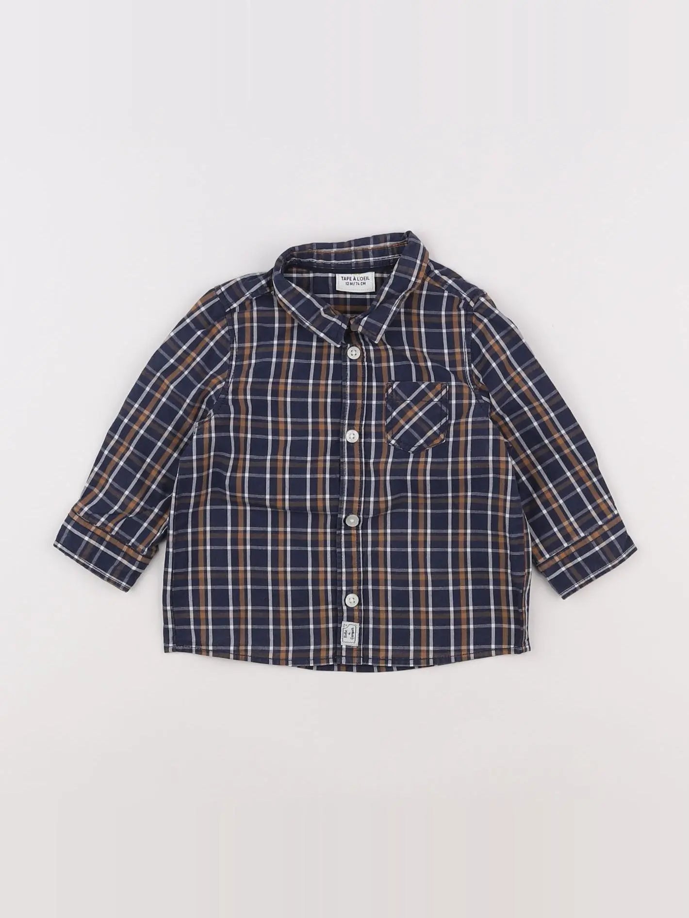 Tape à l'oeil - chemise bleu - 12 mois