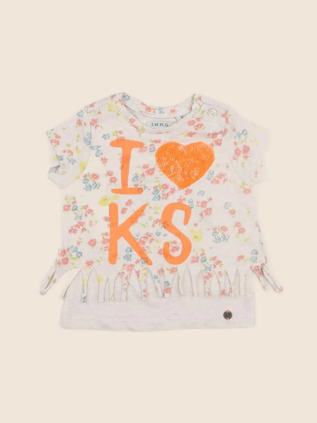 IKKS - tee-shirt beige, orange - 3 mois