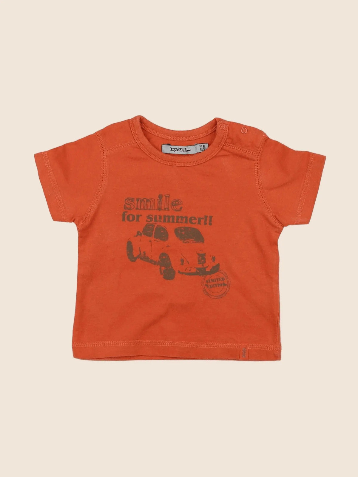 Tape à l'oeil - tee-shirt orange - 6 mois