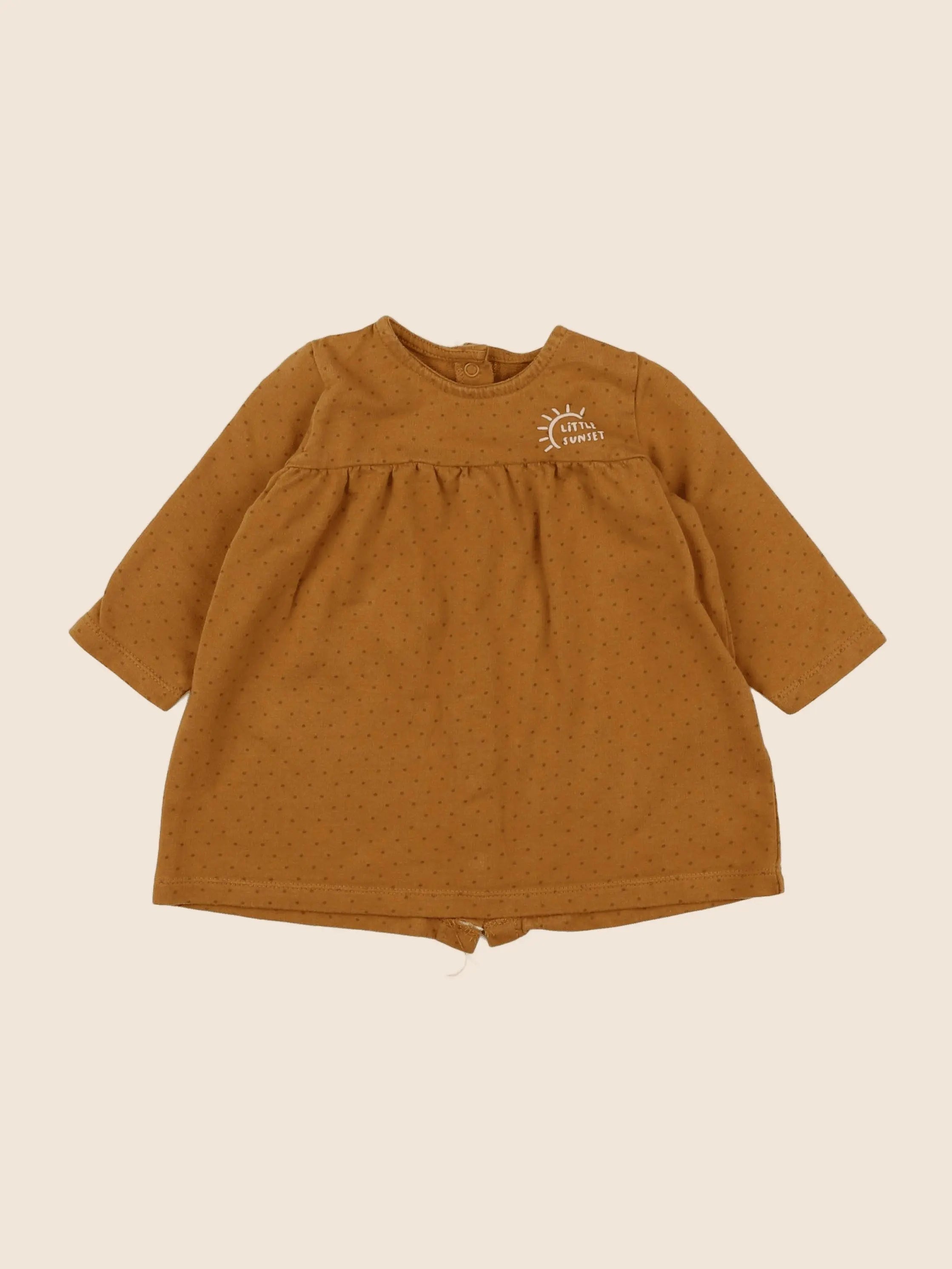 Vertbaudet - robe marron - 12 mois