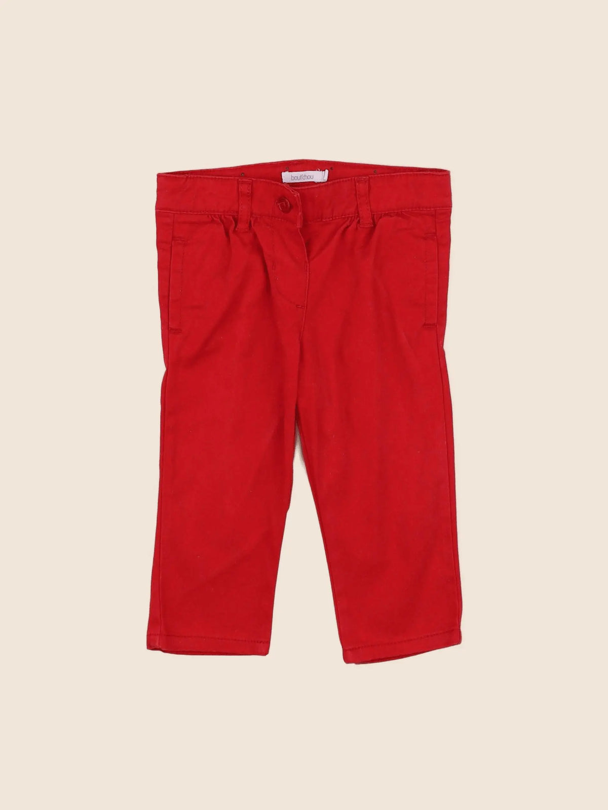 Boutchou - pantalon rouge - 6 mois