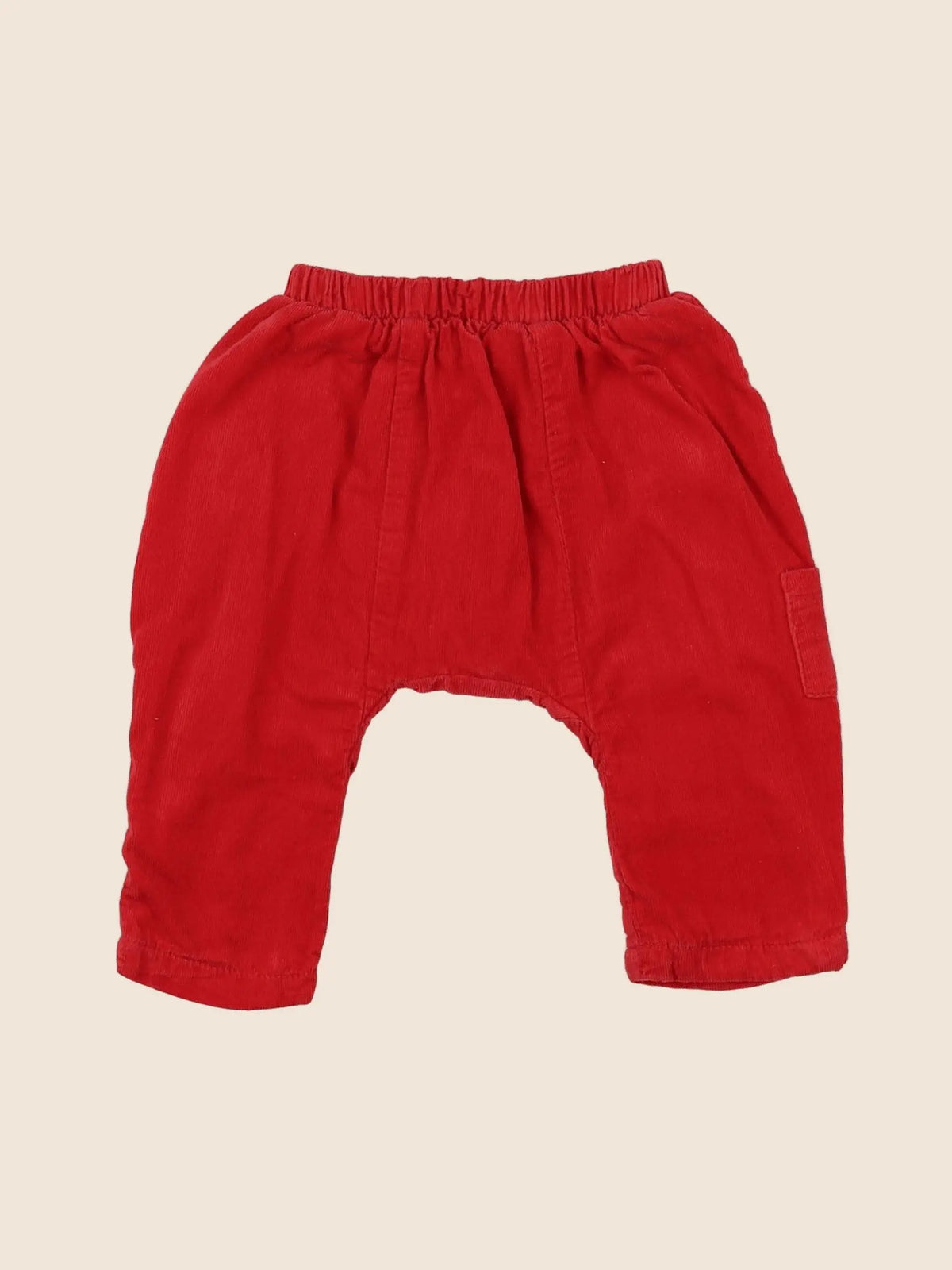Vertbaudet - pantalon rouge - 6 mois