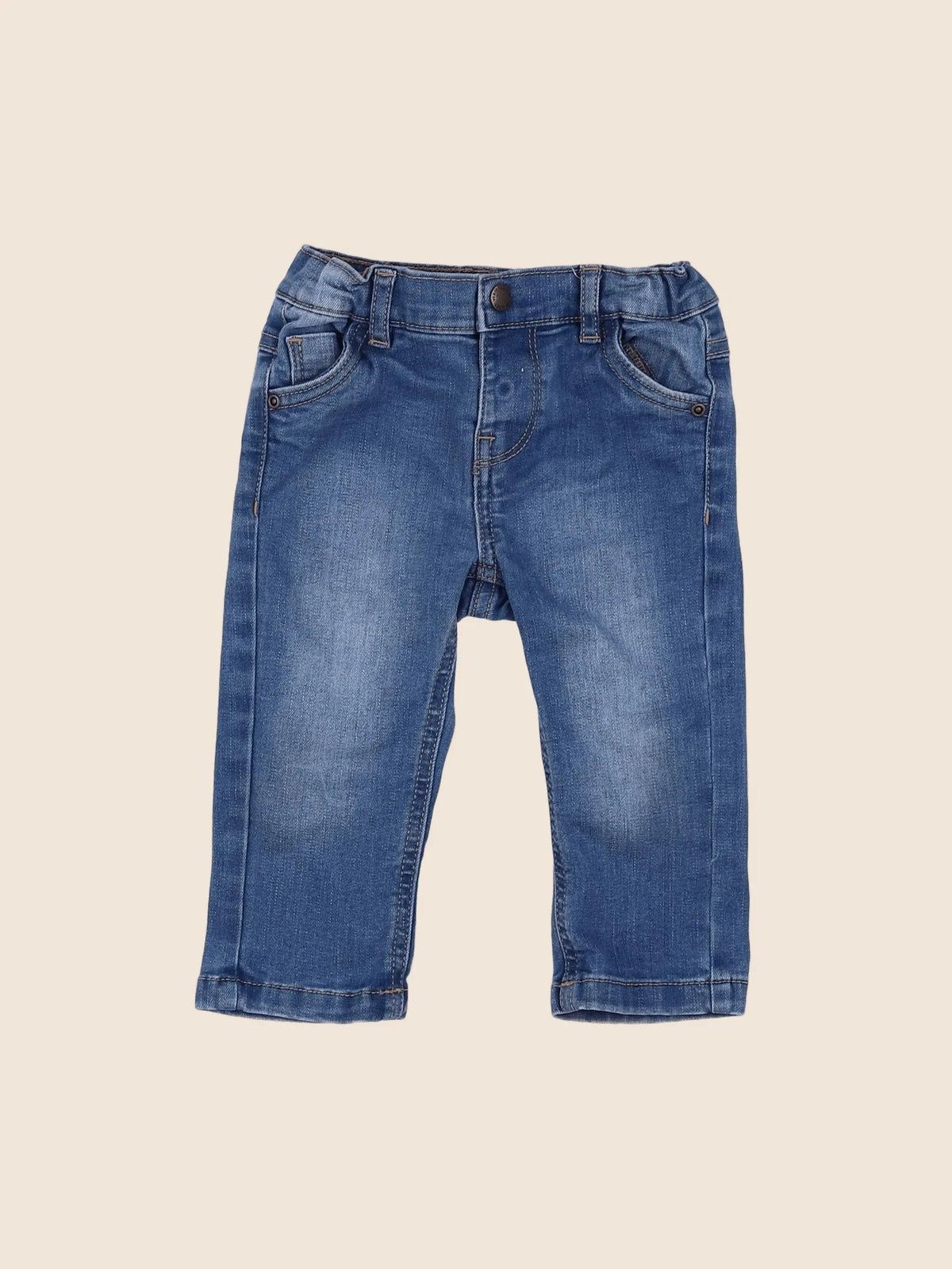 Vertbaudet - pantalon bleu - 12 mois