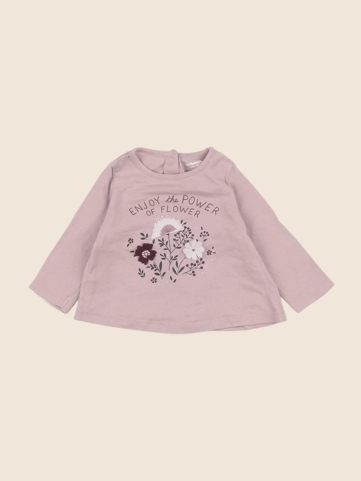 Vertbaudet - tee-shirt rose - 3 mois