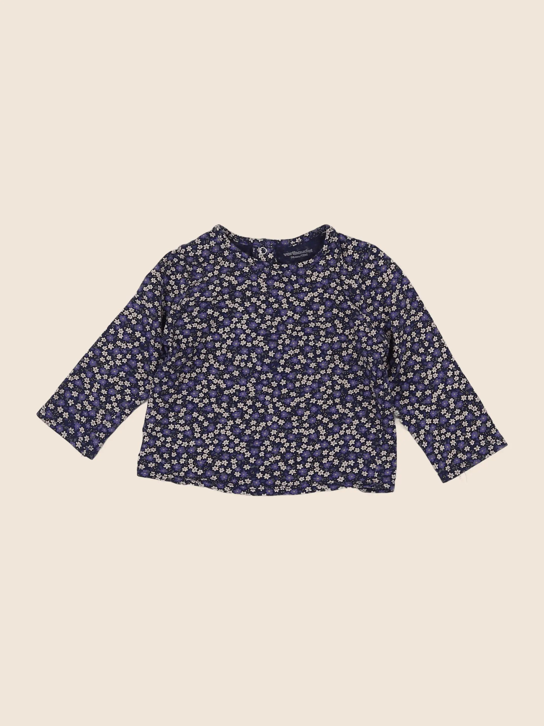 Vertbaudet - tee-shirt violet - 12 mois