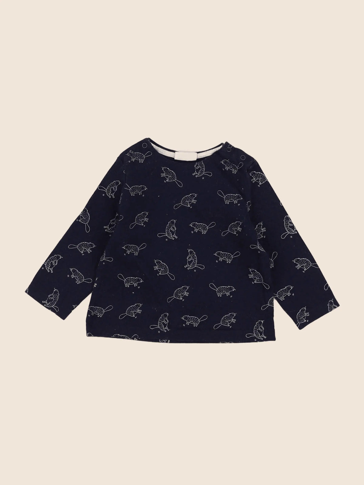 Natalys - tee-shirt bleu - 9 mois