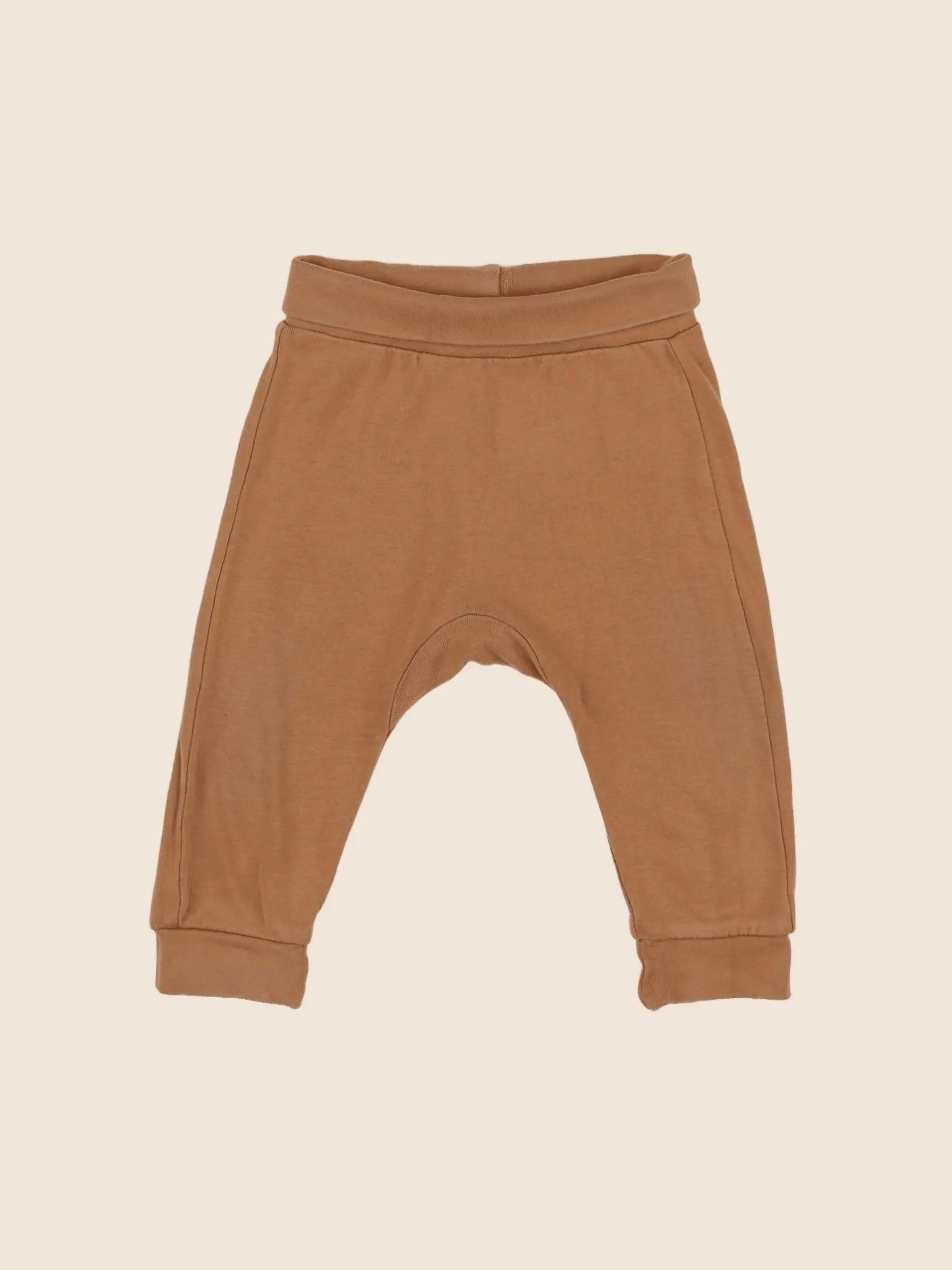 H&M - sarouel marron - 6/9 mois