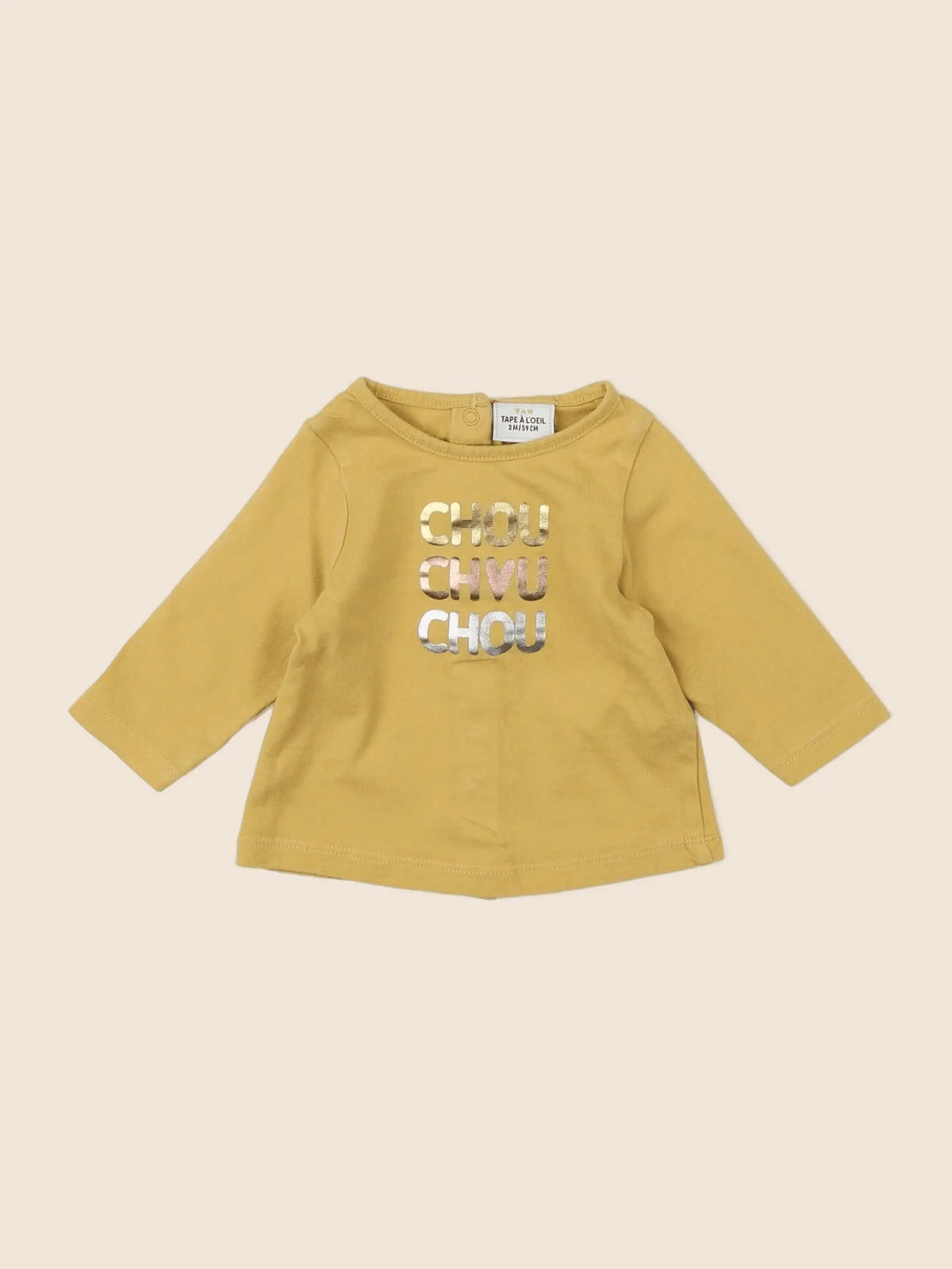 Tape à l'oeil - tee-shirt jaune - 3 mois