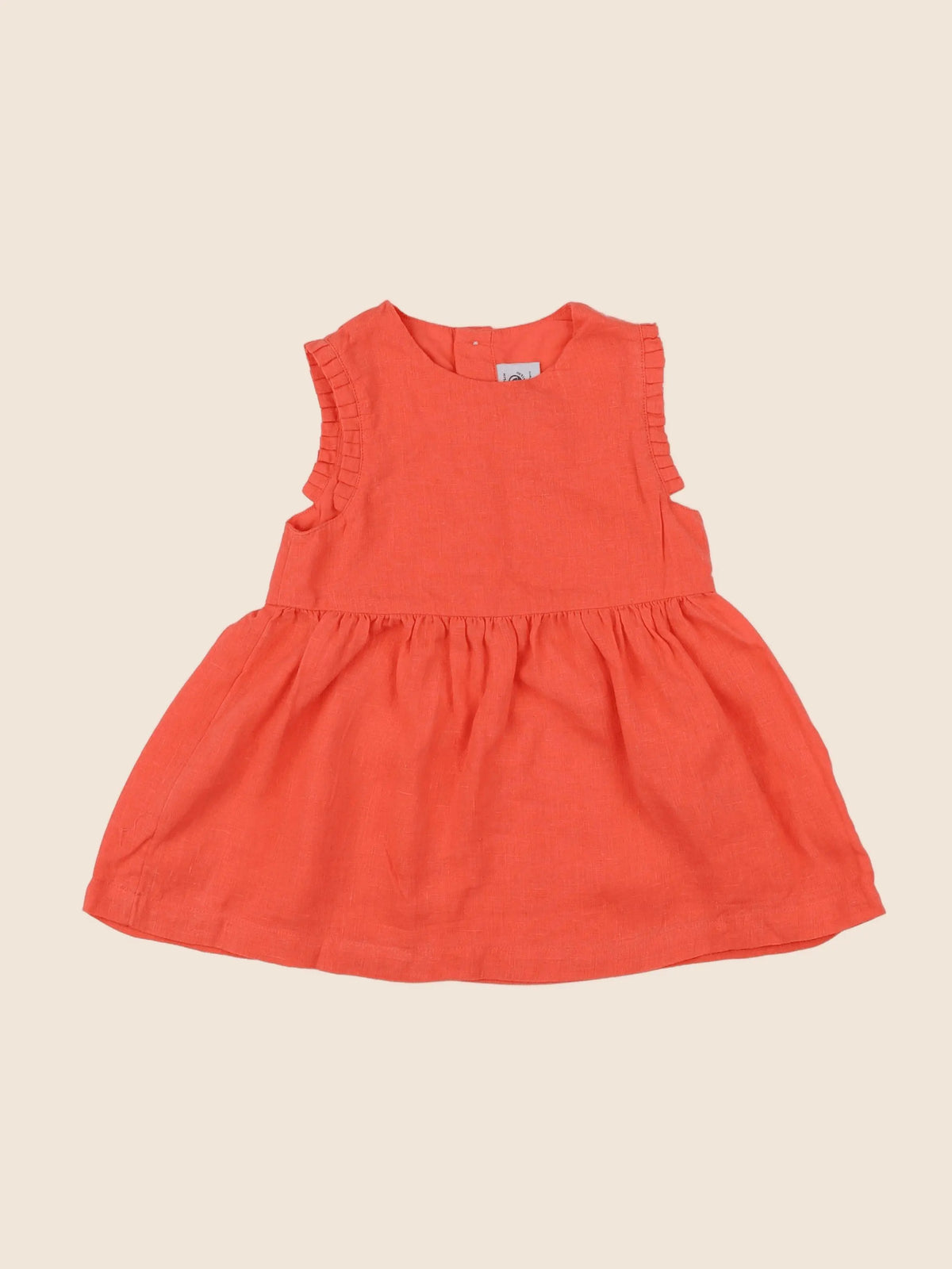 Petit Bateau - robe orange - 12 mois