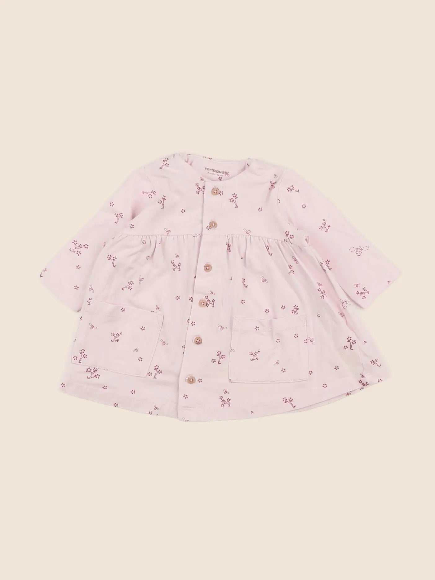 Vertbaudet - robe rose - 3 mois