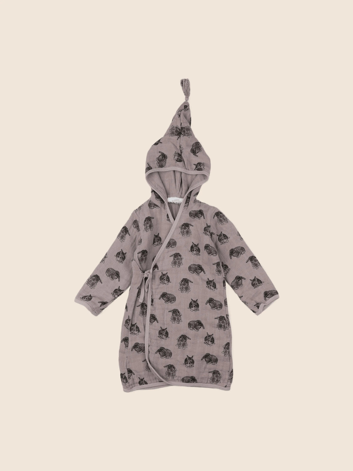 Moumout' - peignoir beige, noir - 12 mois