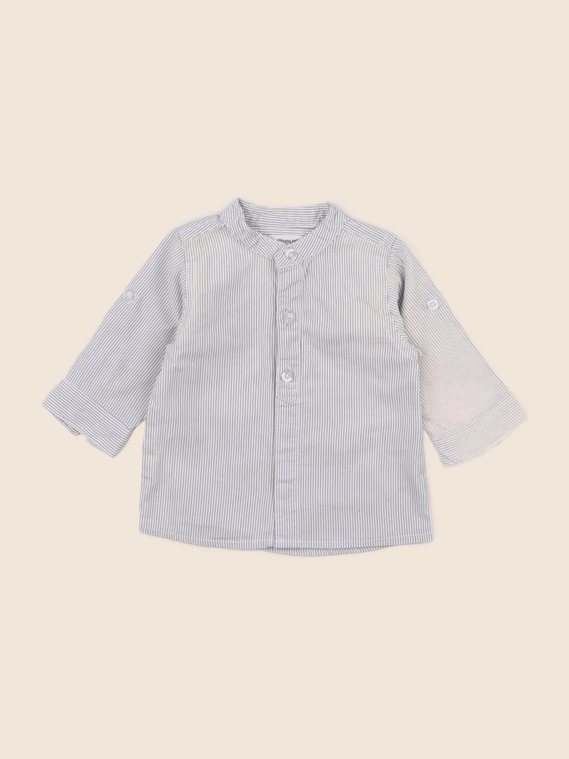 Vertbaudet - chemise gris - 3 mois
