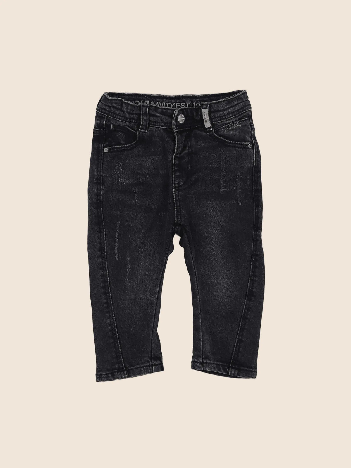 Zara - jean noir - 9/12 mois