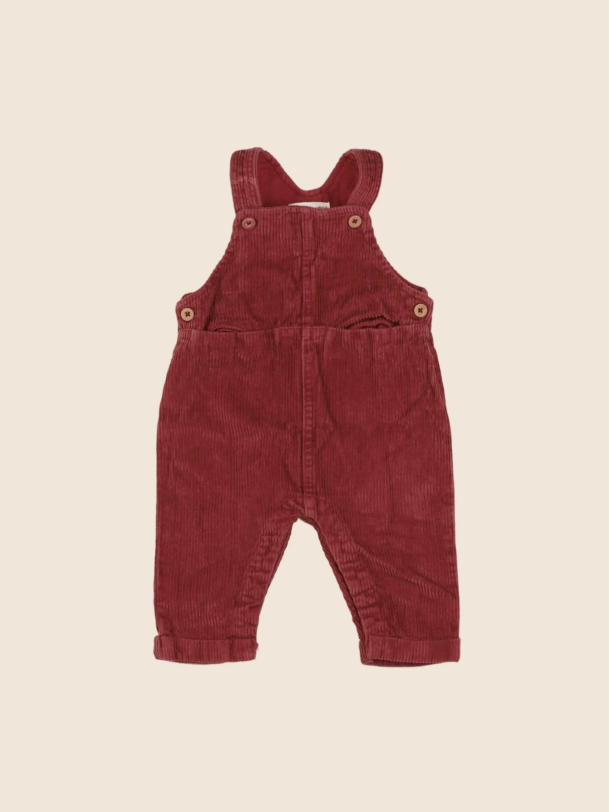 Vertbaudet - salopette rouge - 6 mois