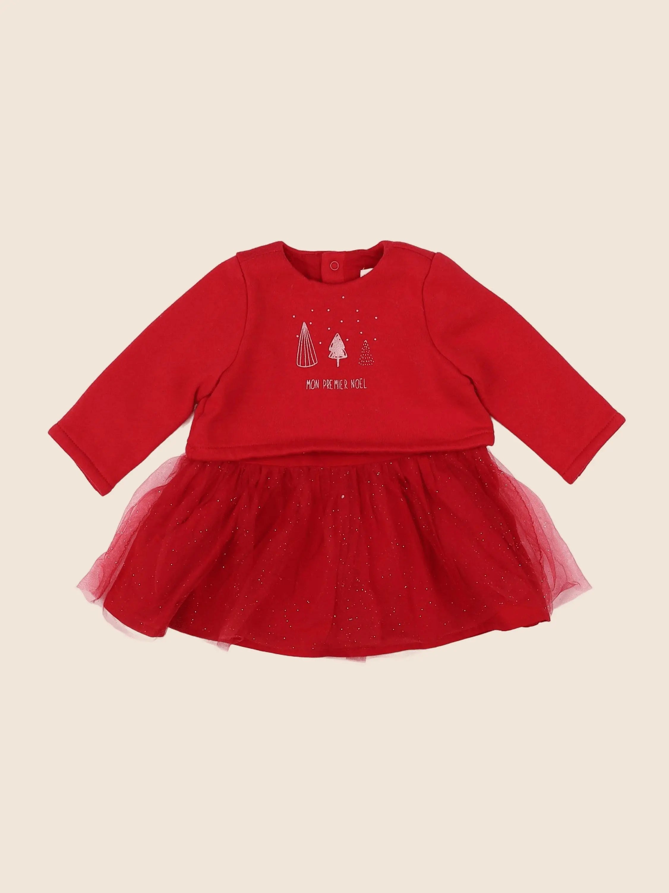 Vertbaudet - robe rouge - 3 mois