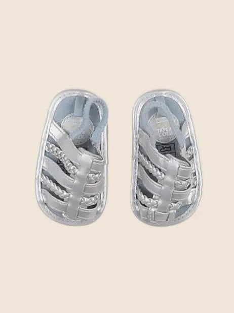 Tape à l'oeil - chaussons argent - 3/6 mois