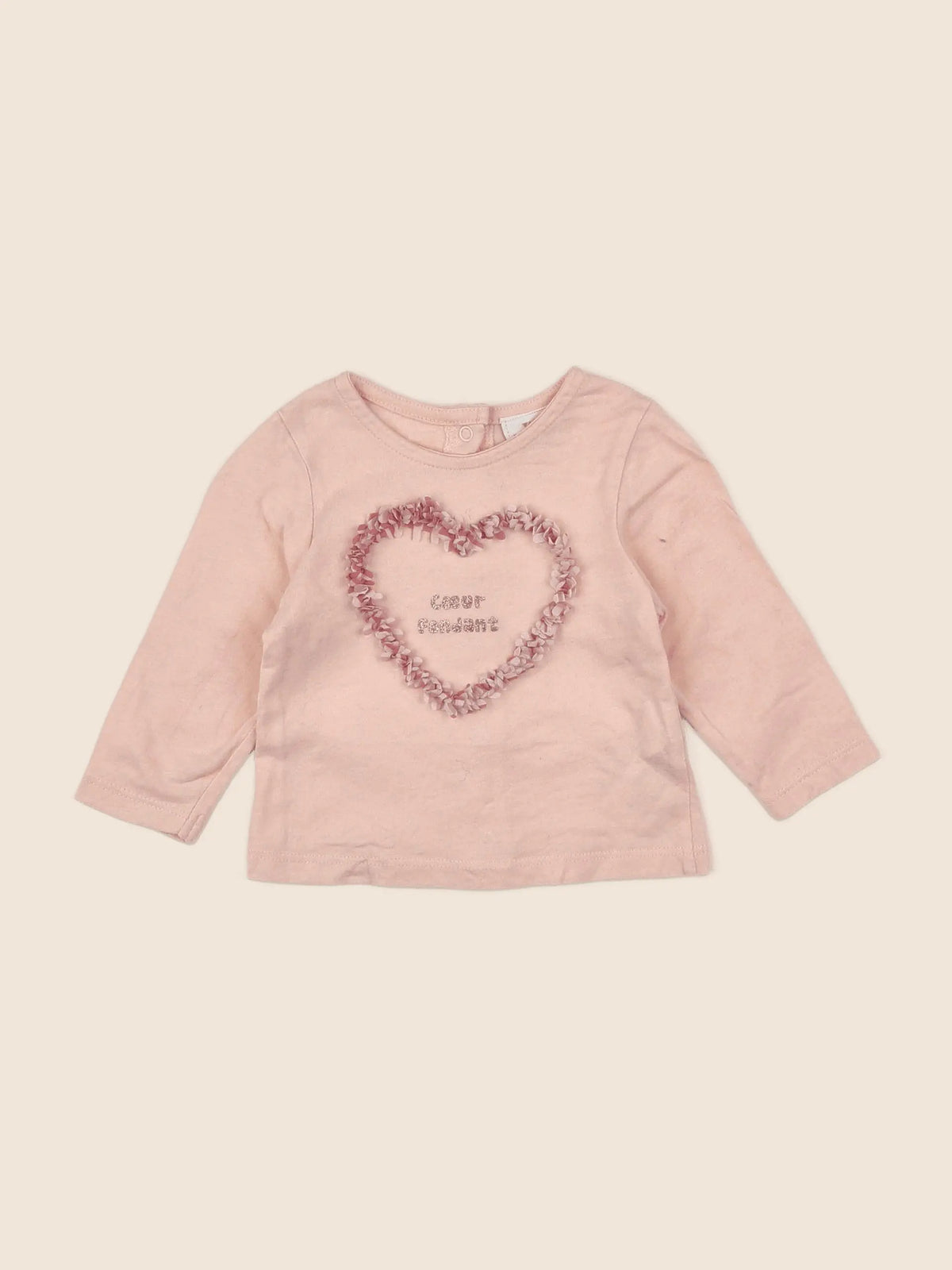 Tape à l'oeil - tee-shirt rose - 3 mois