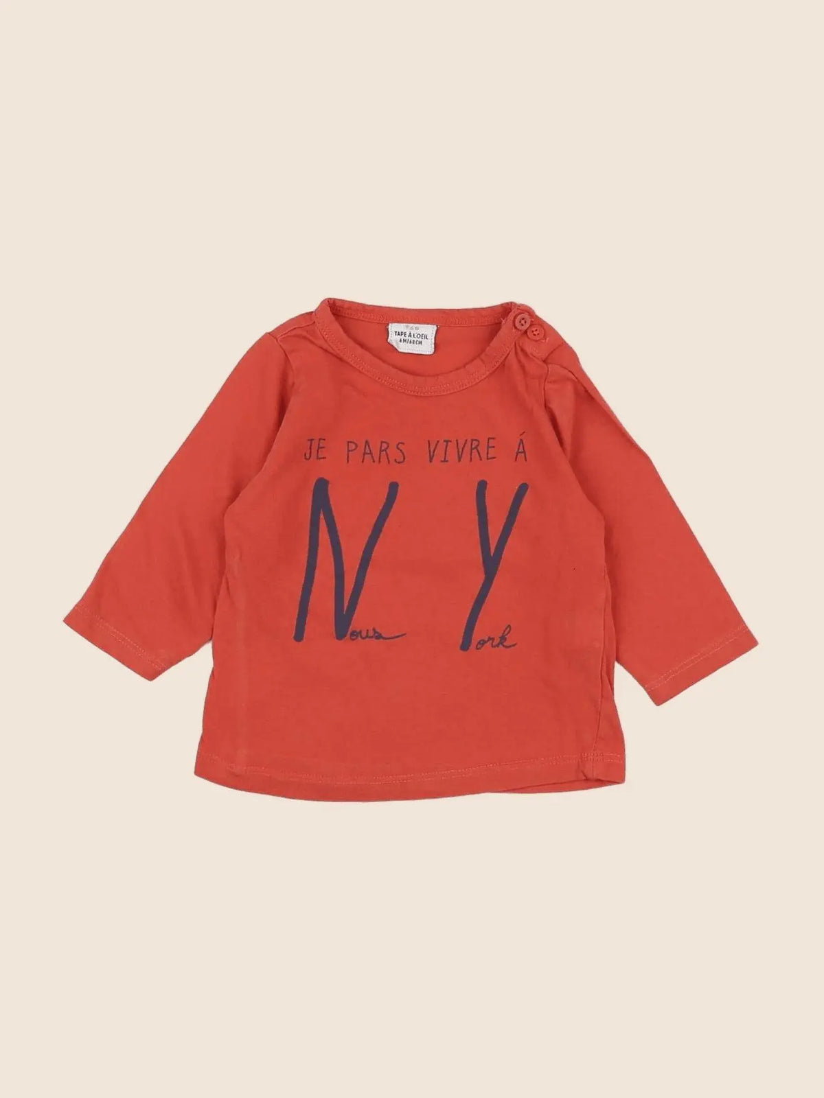 Tape à l'oeil - tee-shirt orange - 6 mois