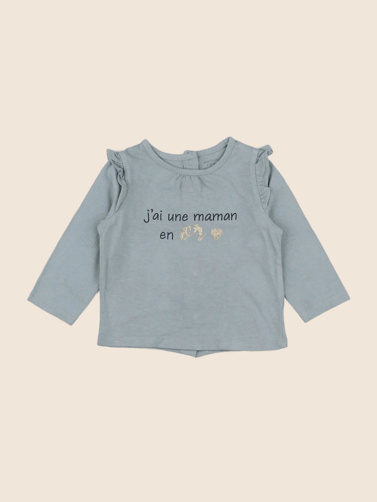 Vertbaudet - tee-shirt bleu - 6 mois