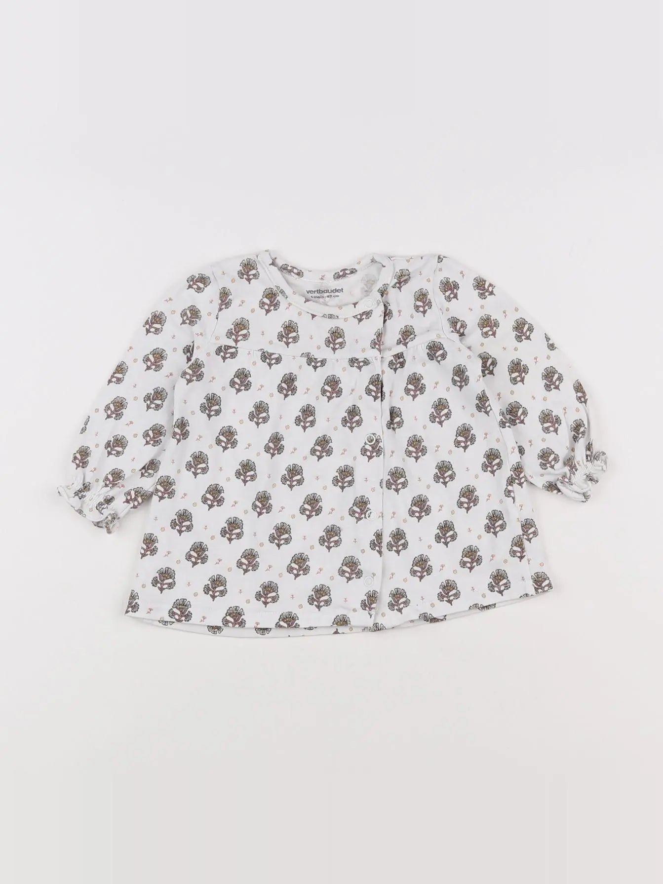 Vertbaudet - tee-shirt blanc - 6 mois