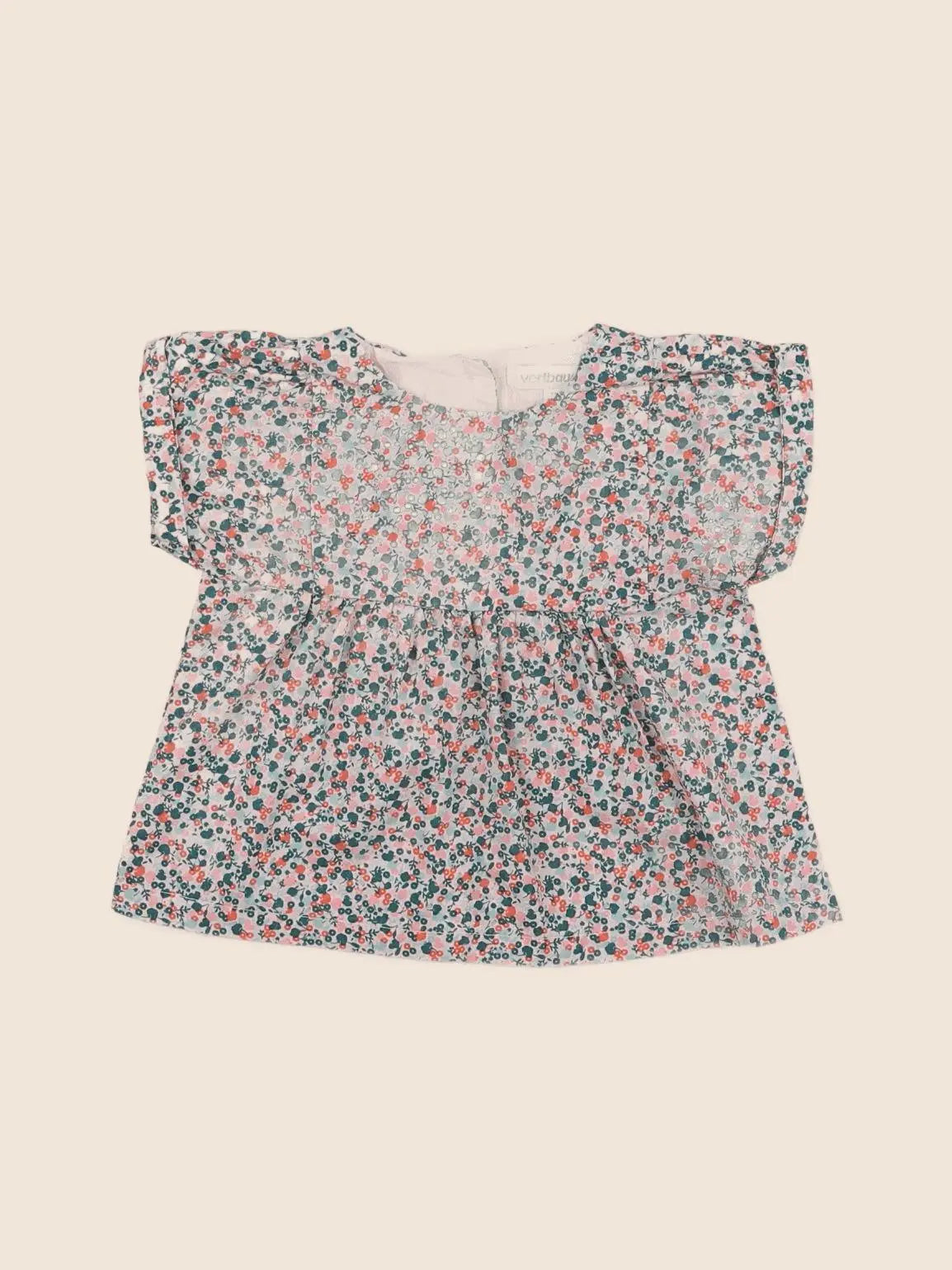 Vertbaudet - blouse vert - 9 mois