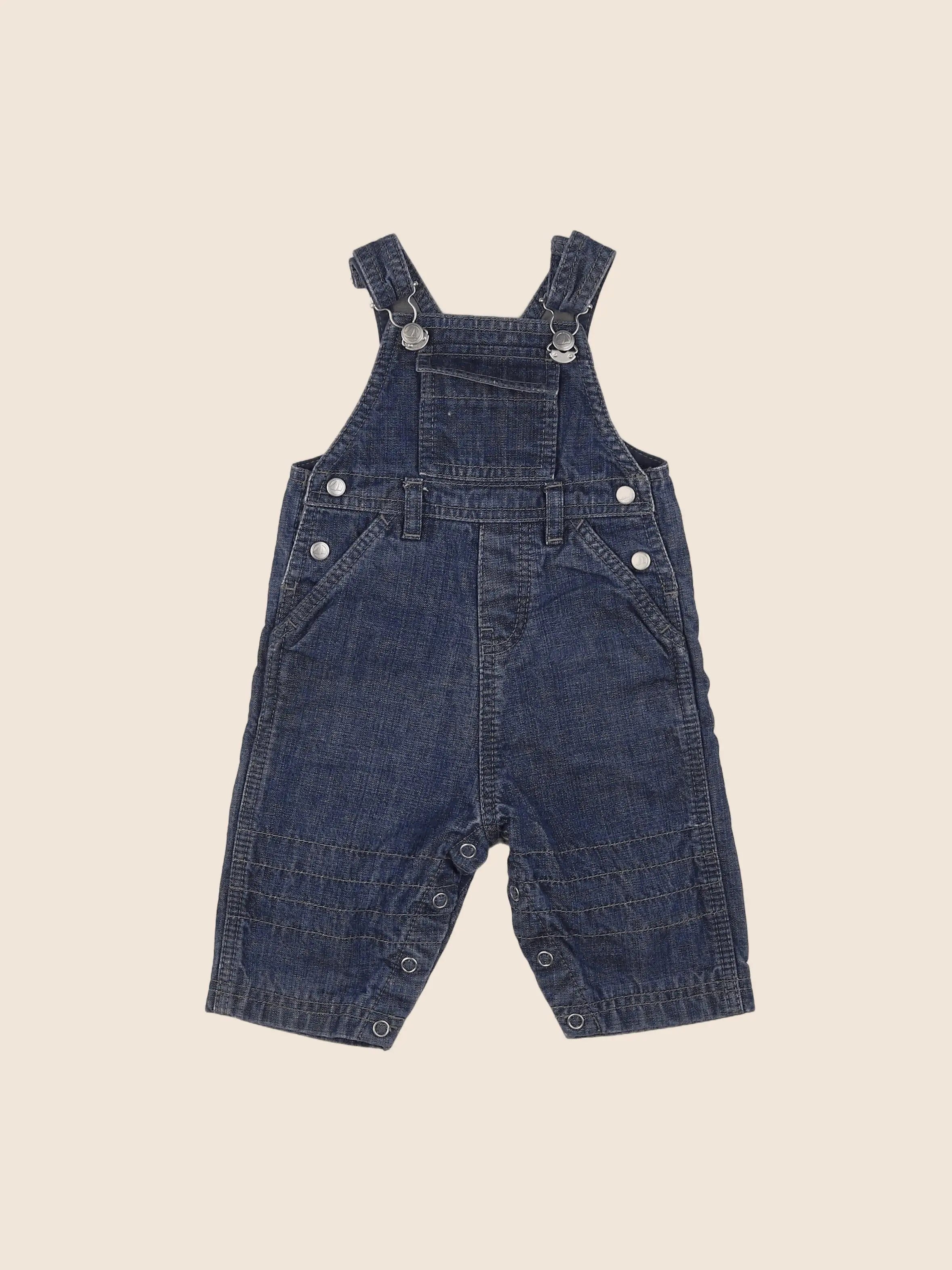 Petit Bateau - salopette bleu - 3 mois