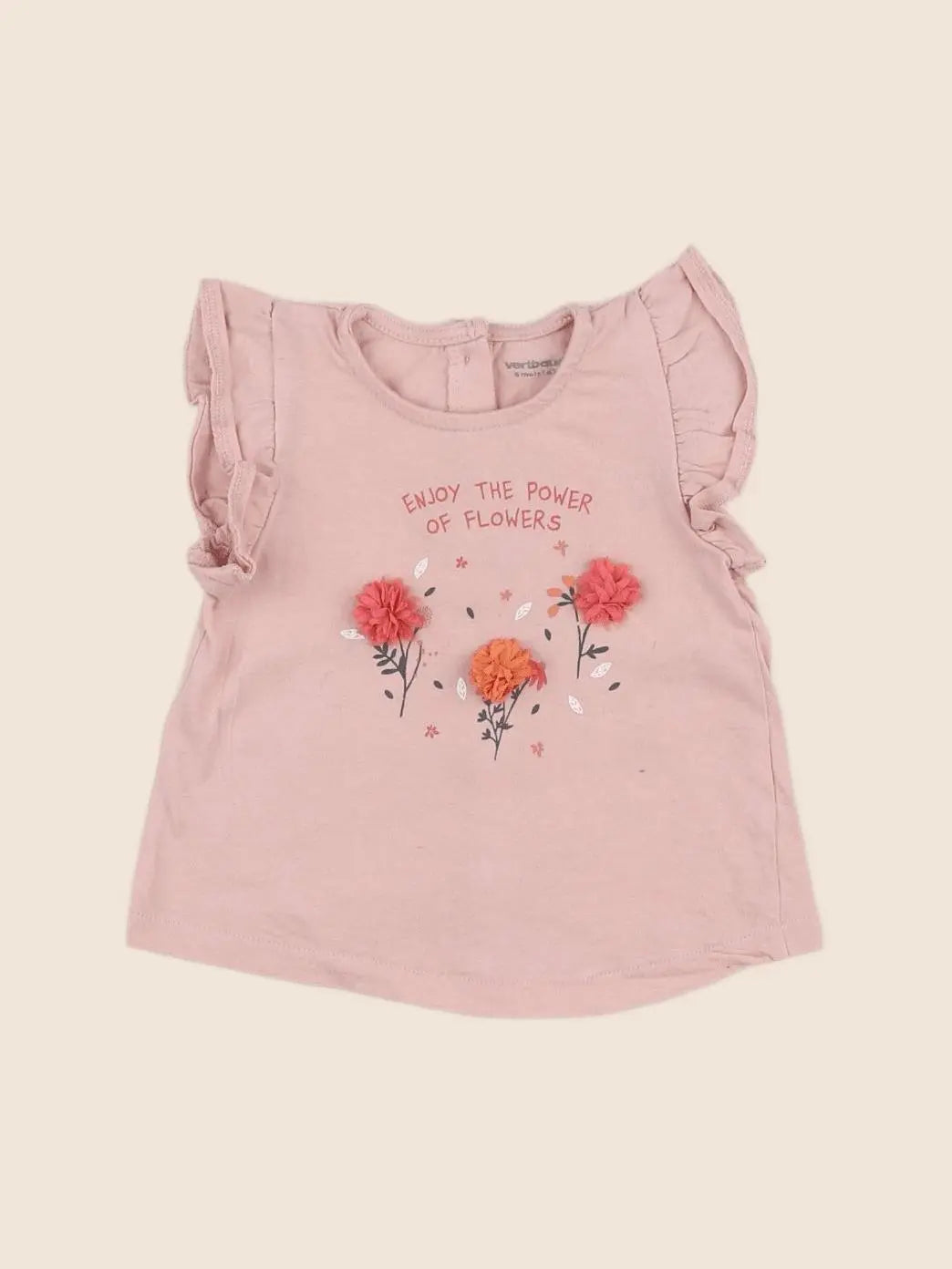 Vertbaudet - tee-shirt rose - 6 mois