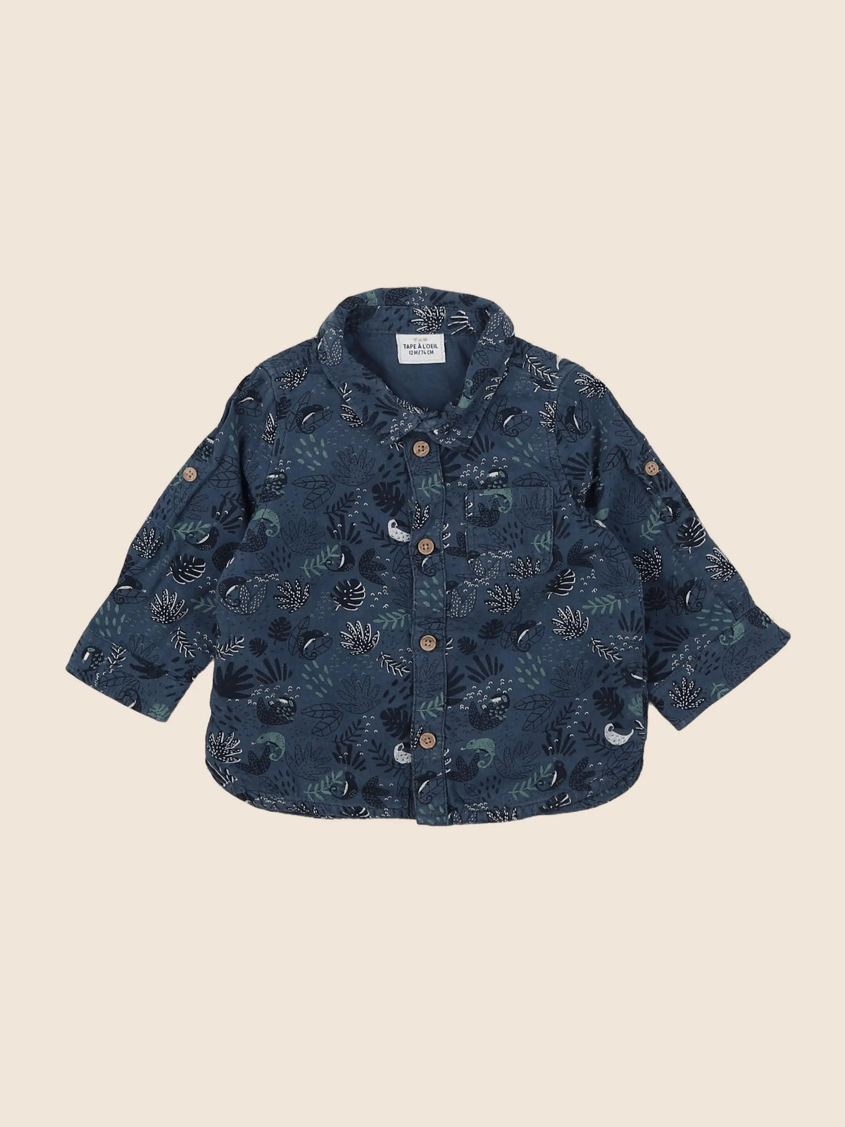Tape à l'oeil - chemise bleu - 12 mois