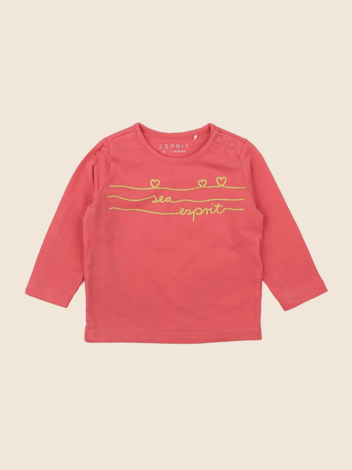 Esprit - tee-shirt rose, jaune - 3 mois