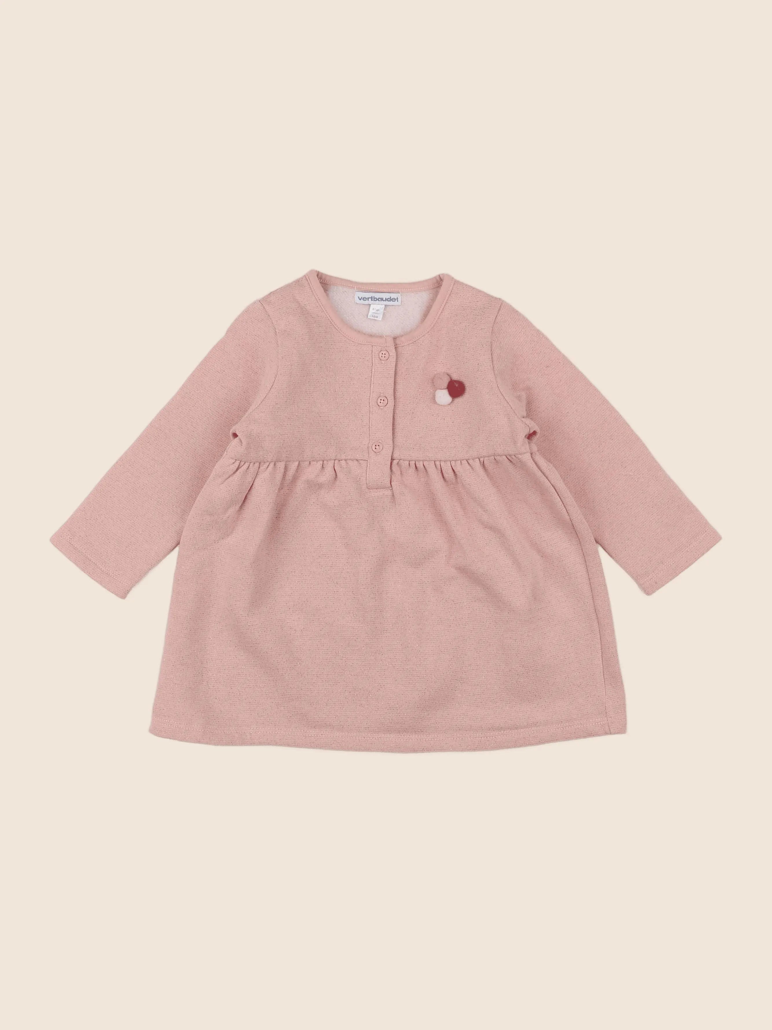 Vertbaudet - robe rose - 18 mois