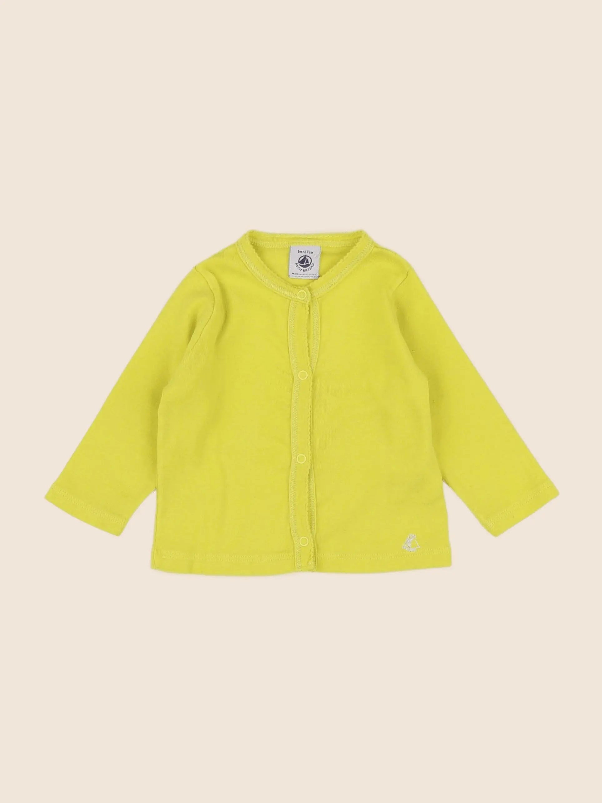 Petit Bateau - tee-shirt jaune - 6 mois