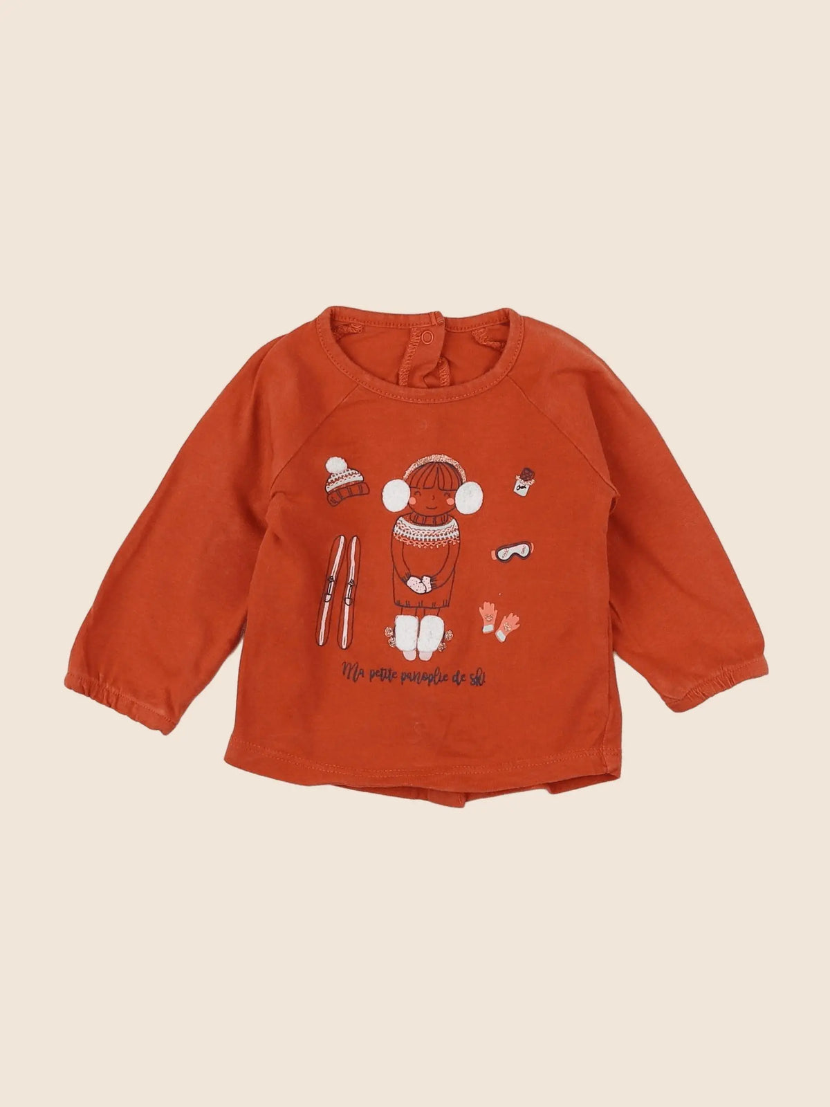 Vertbaudet - tee-shirt orange - 3 mois