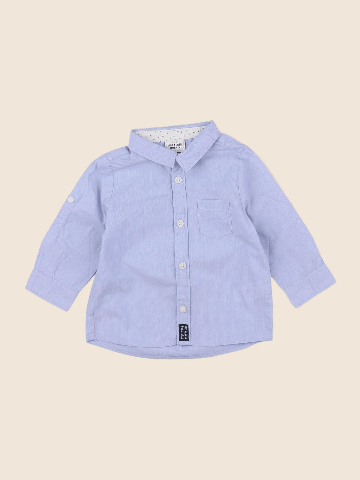 Tape à l'oeil - chemise bleu - 12 mois