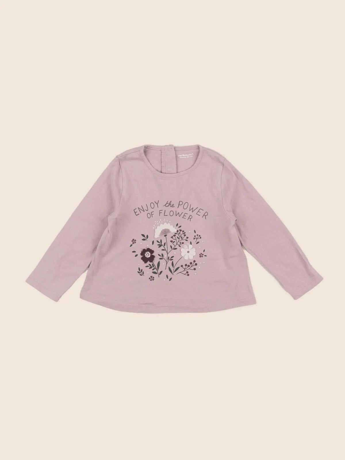 Vertbaudet - tee-shirt rose - 18 mois