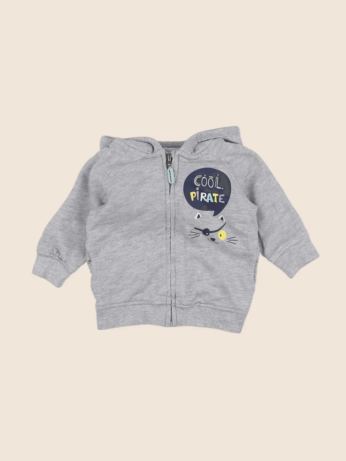 Vertbaudet - sweat gris - 3 mois