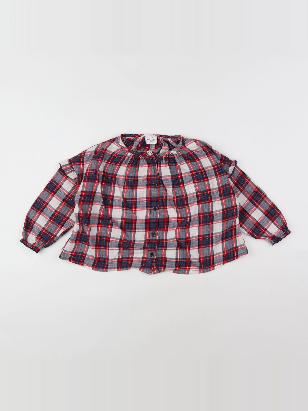 Tape à l'oeil - blouse bleu, rouge - 2 ans