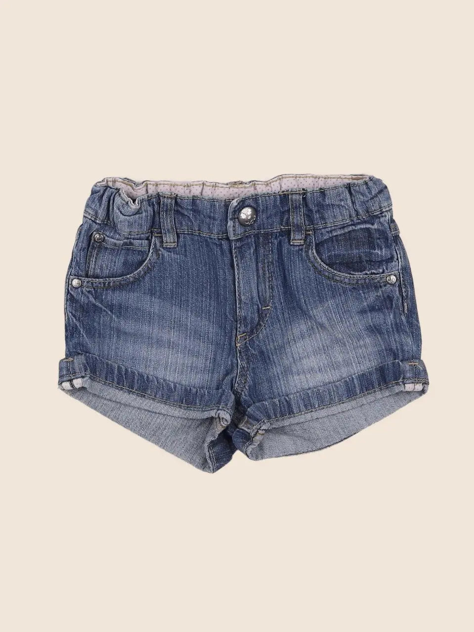 H&M - short bleu - 9/12 mois