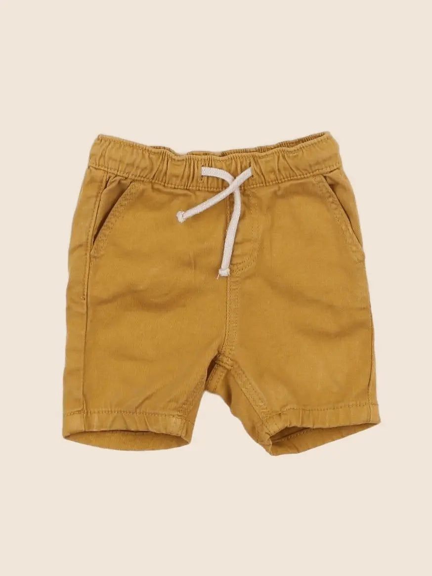 Eden & Victor - short jaune - 6 mois