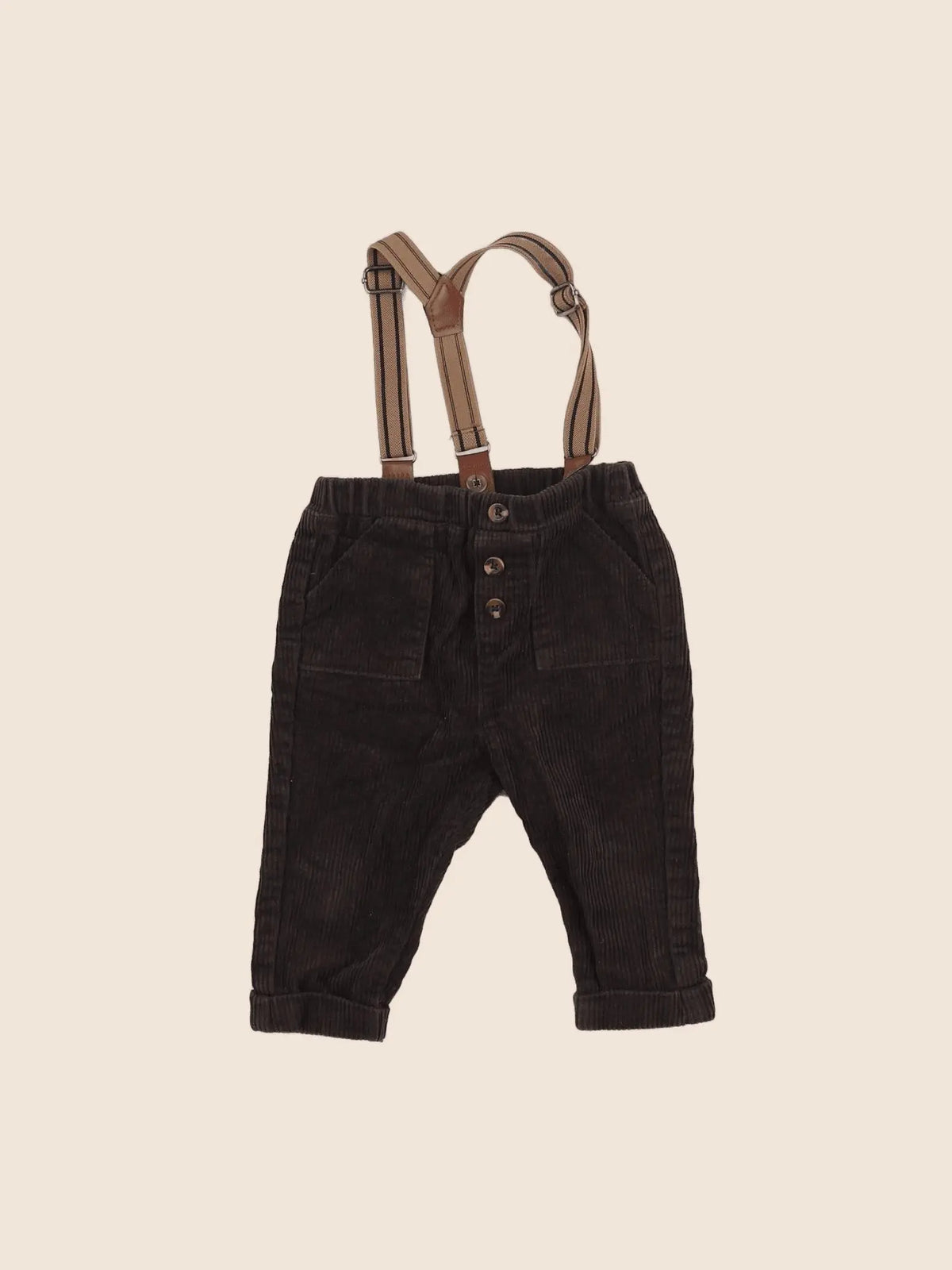 Vertbaudet - pantalon marron - 9 mois