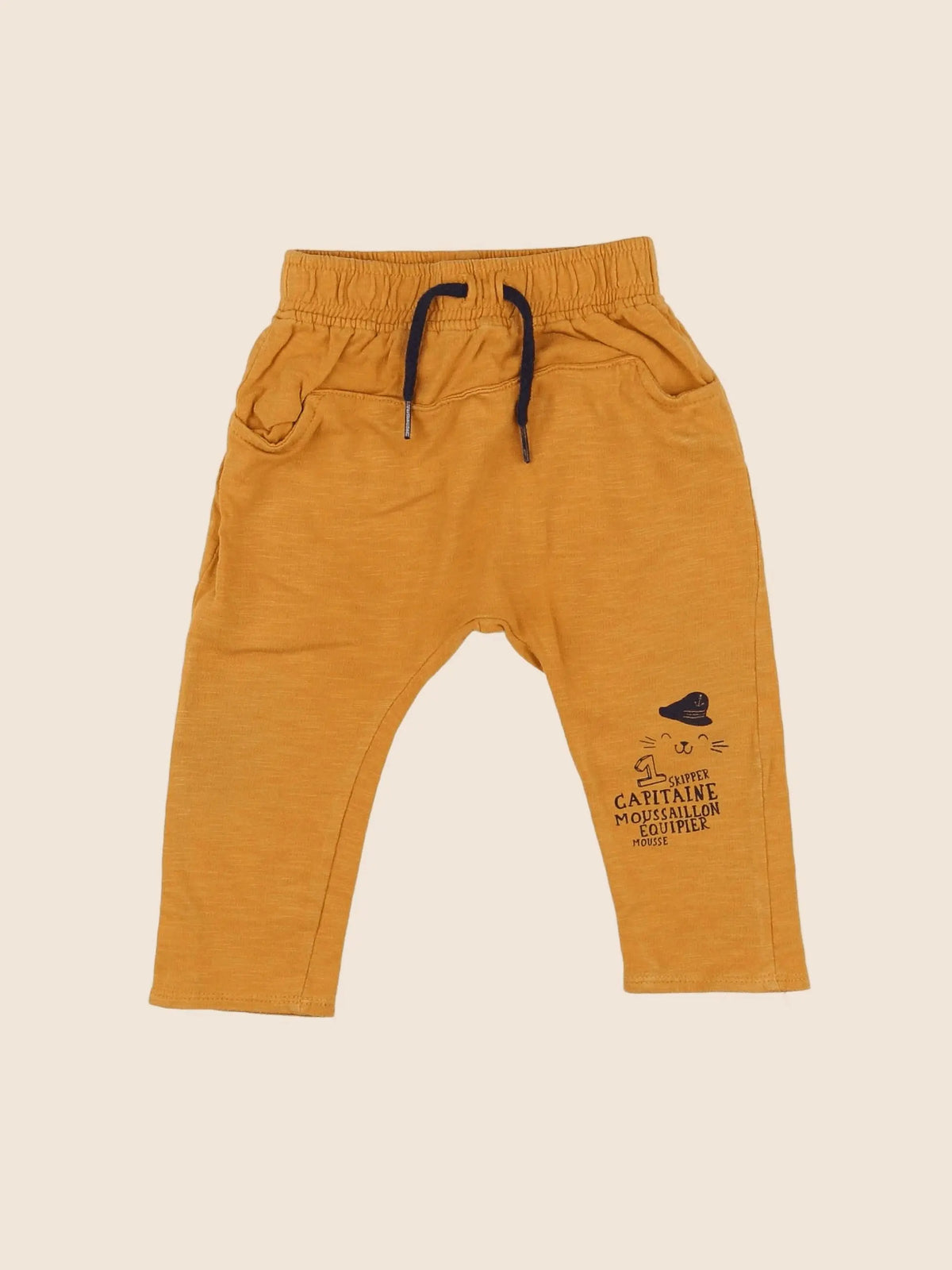 Vertbaudet - pantalon jaune - 9 mois