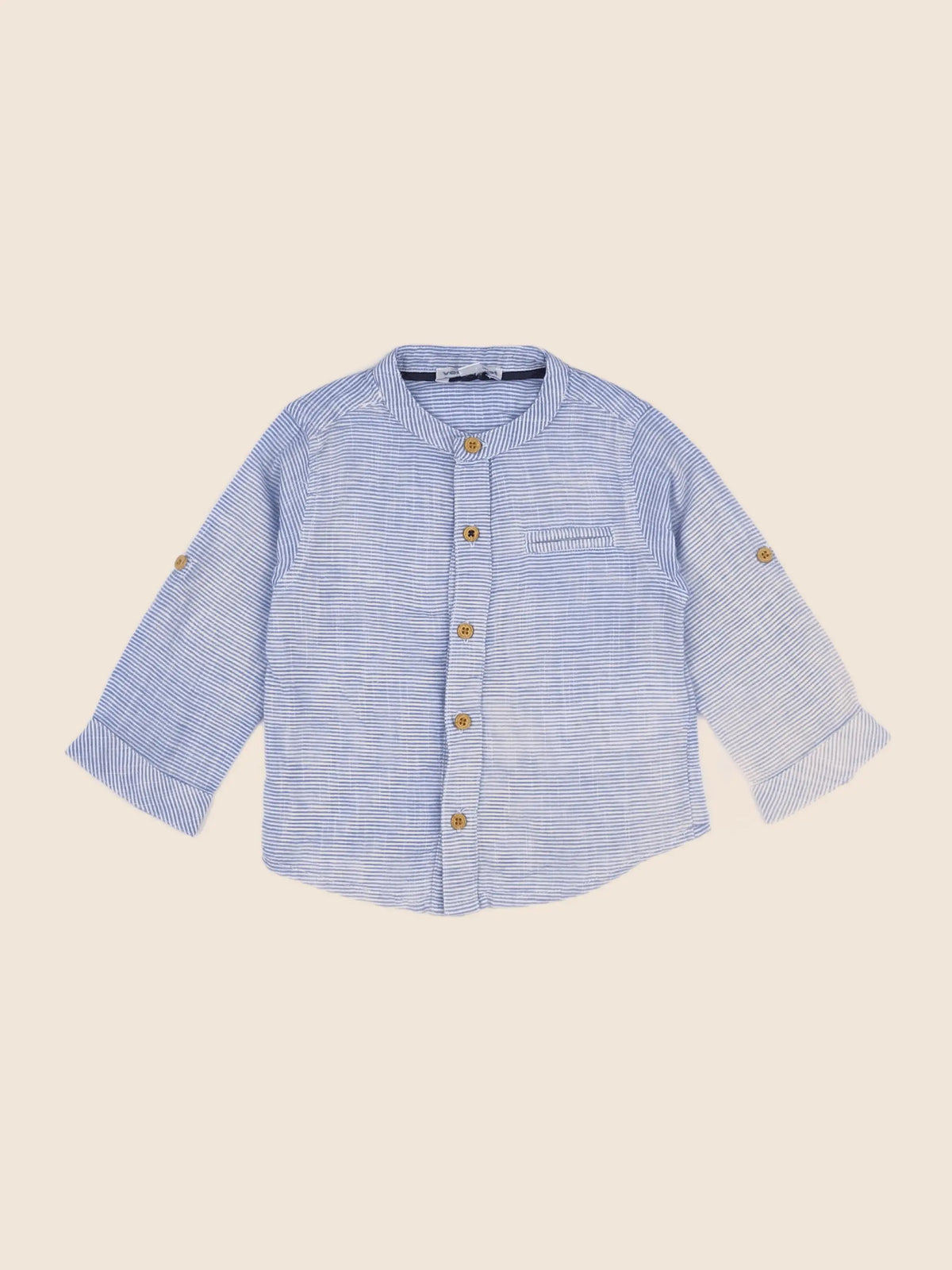 Vertbaudet - chemise bleu - 9 mois