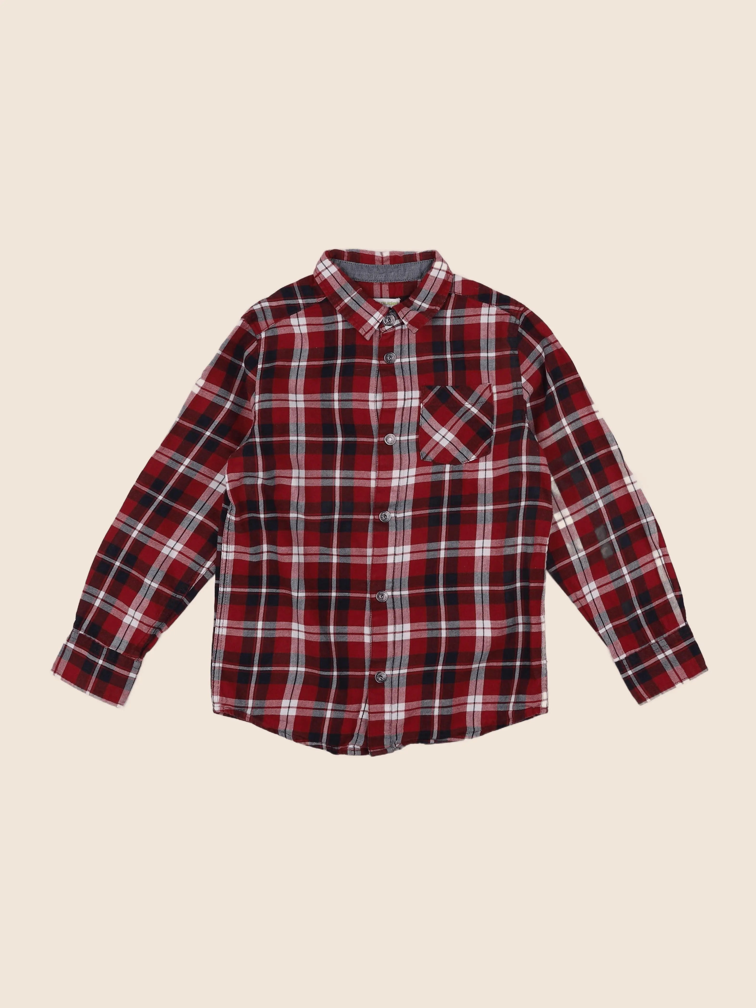 Vertbaudet - chemise rouge - 8 ans