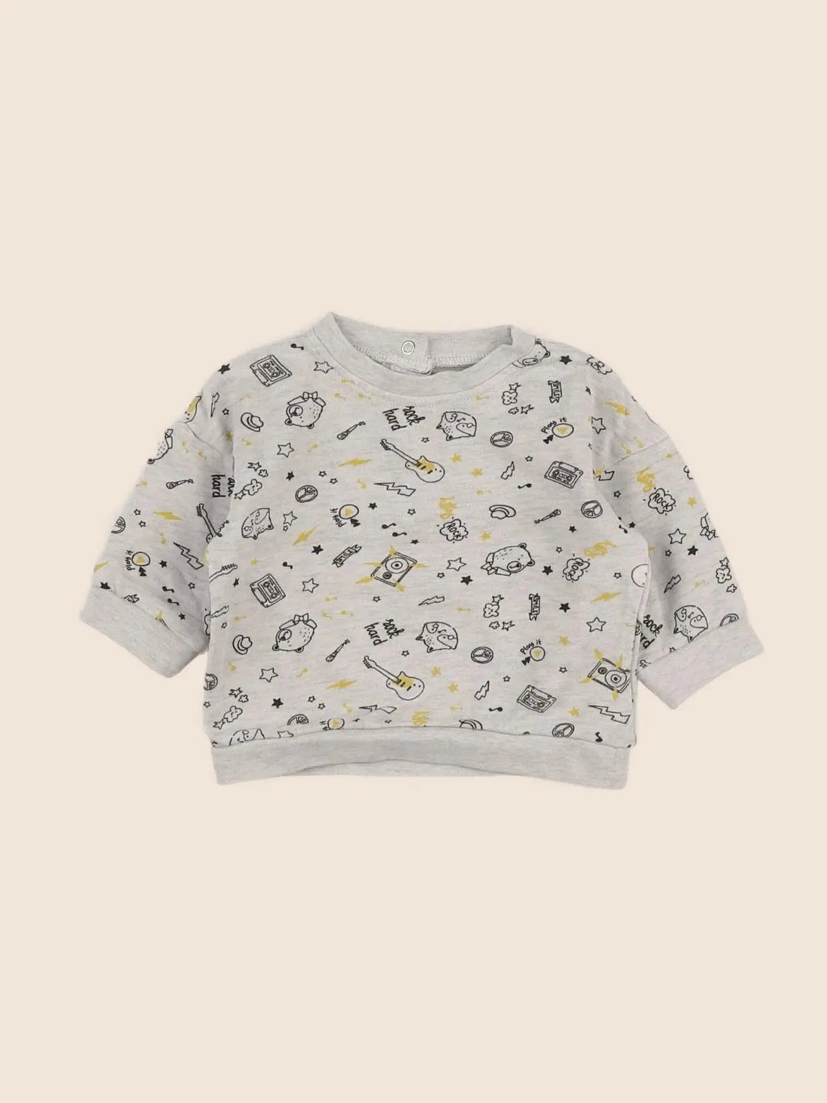Vertbaudet - sweat beige - 3 mois