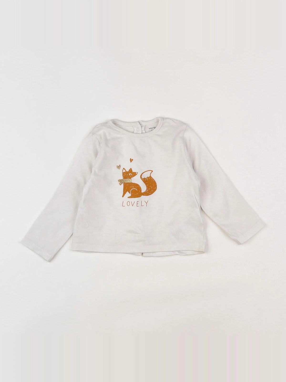Vertbaudet - tee-shirt blanc - 9 mois