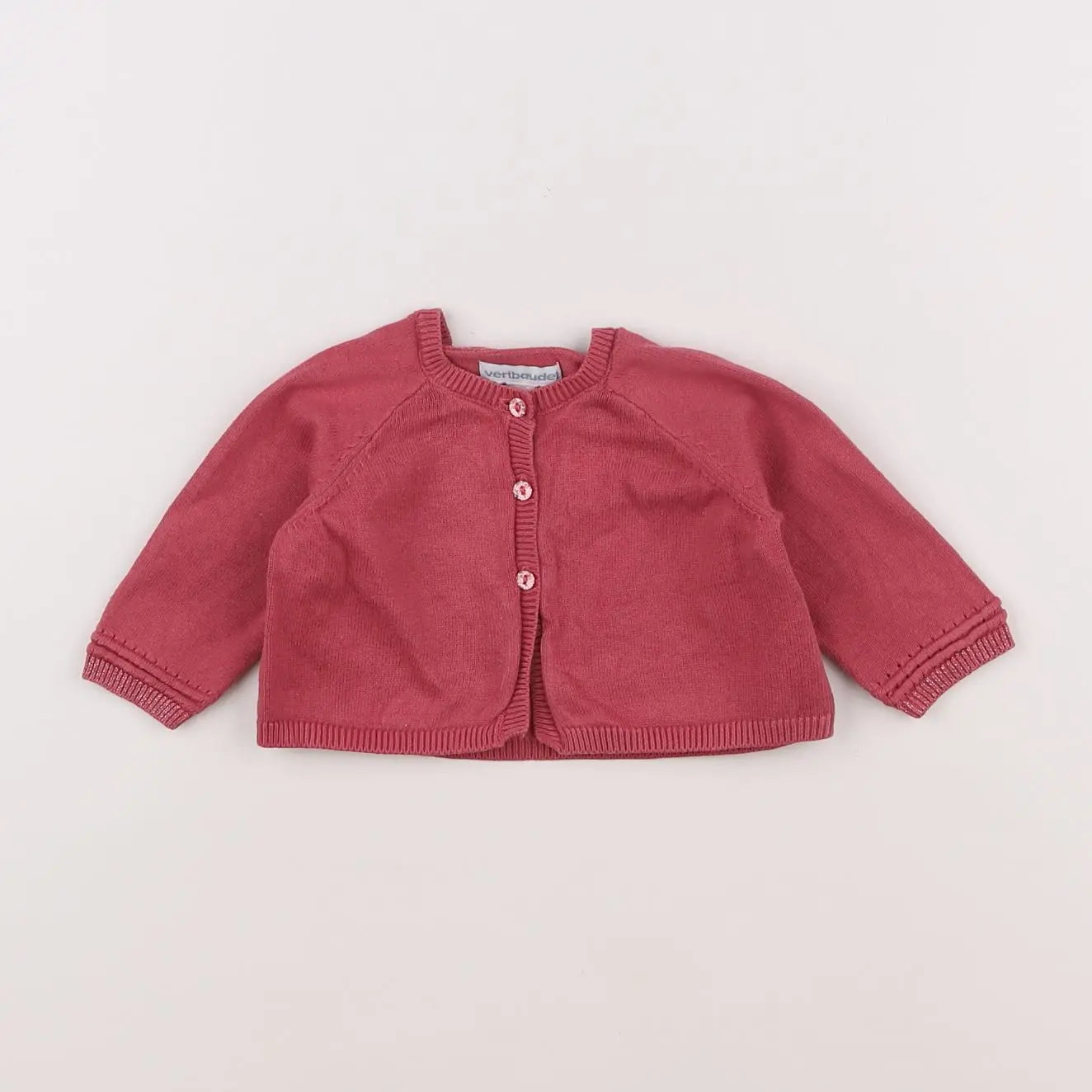 Vertbaudet - gilet rose - 3 mois