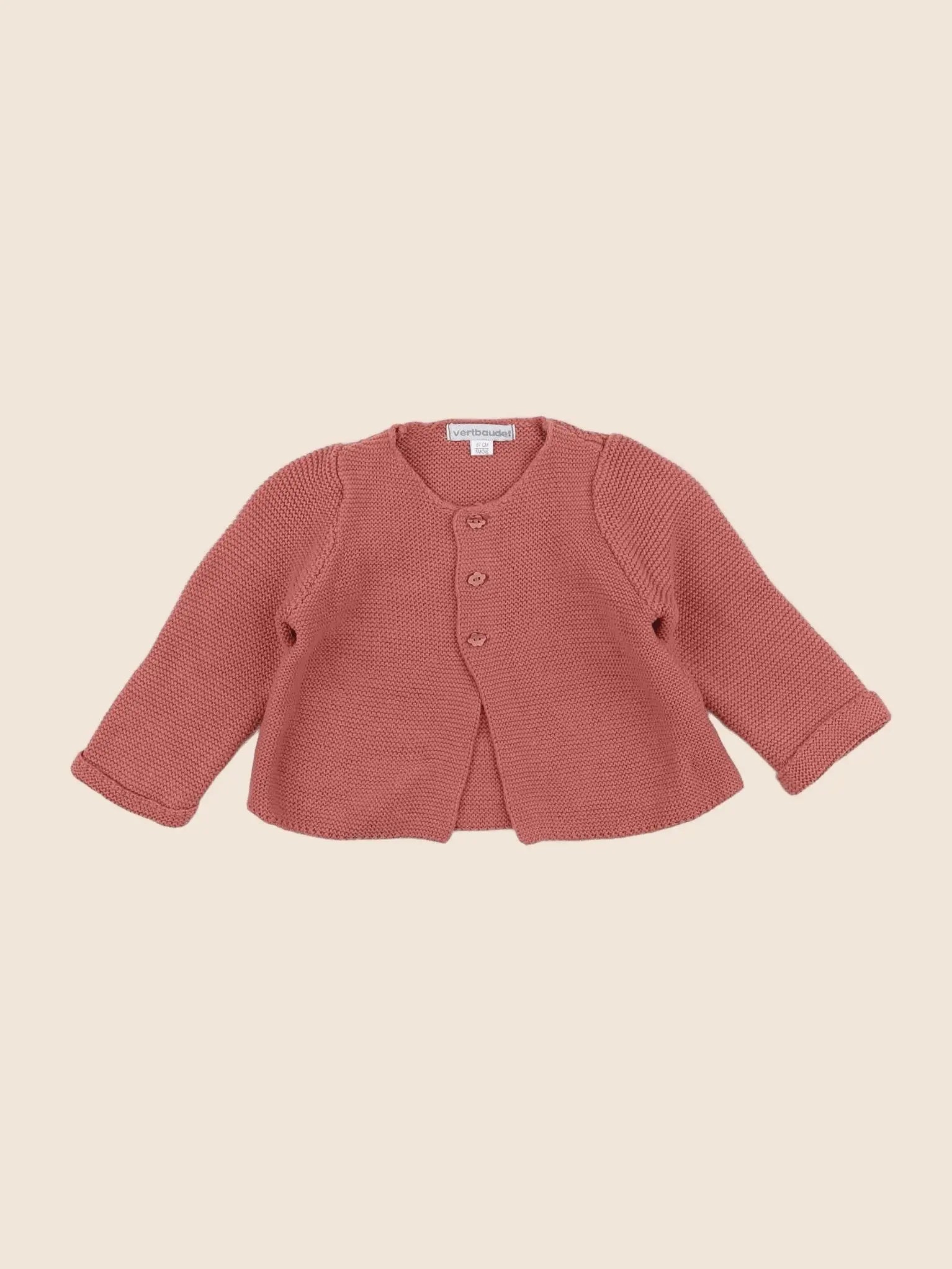 Vertbaudet - gilet rose - 6 mois